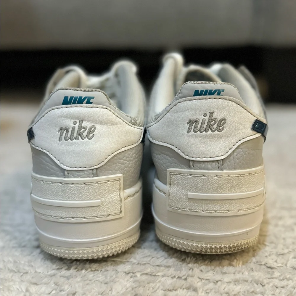 Nike Air Force 1 Shadow Metallic Teal Women’s Size 7.5 White Green Sneakers